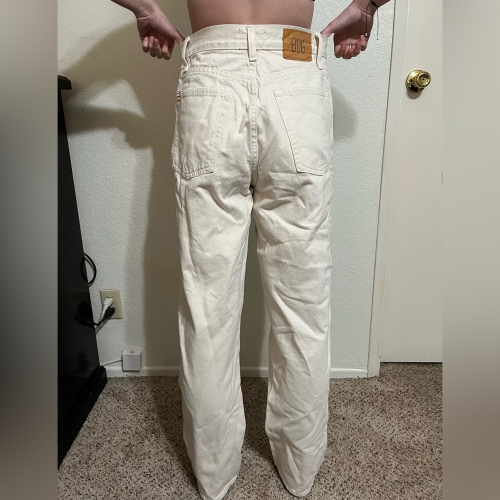 BDG cream high rise jean